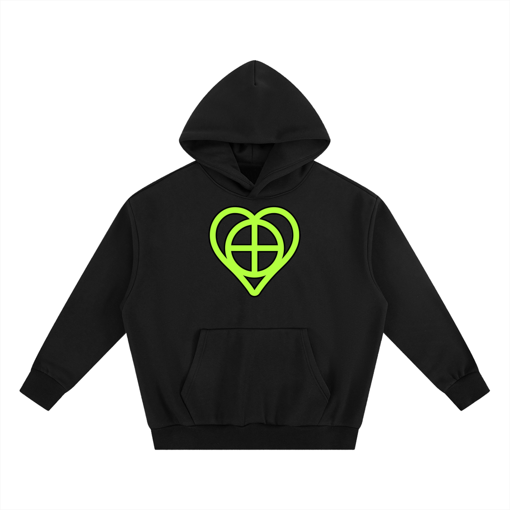 Green SwagWitHearts Essential Heavyweight Boxy Fleece Hoodie
