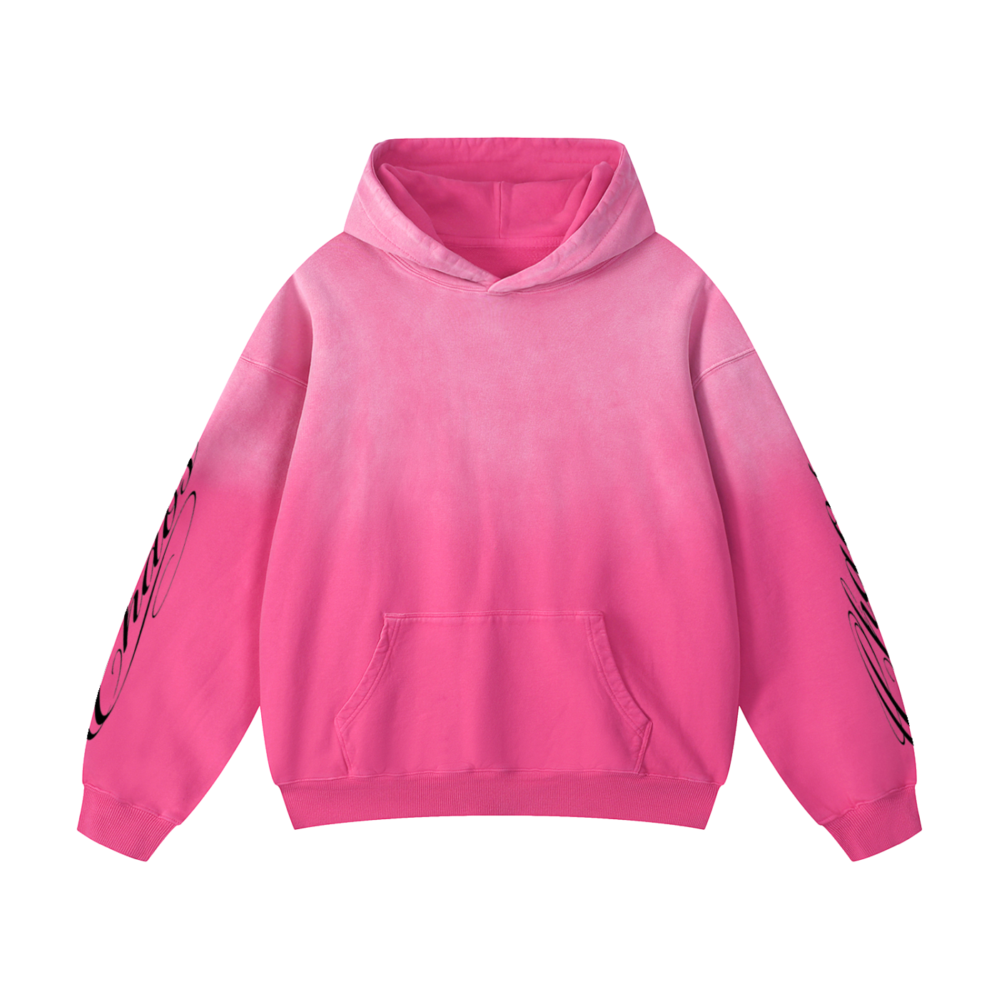 Pink Chaos Heavyweight Sunfade Oversized Hoodie