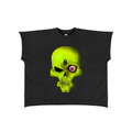 raw edge skull T shirt