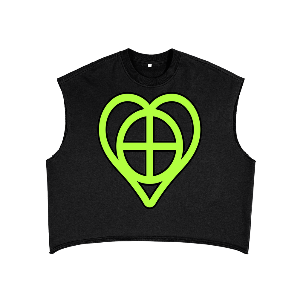 green french Terry Boxy Tank Top